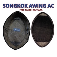 AWING AC Peci AGENT (Free prayer beads) Songkok Without Paper, Waterproof President's Kopiah