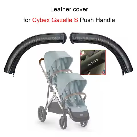 PU Leather Cover For Cybex Gazelle S Stroller Handle Buggy Push Bar Mom Handrail Protective Case DIY