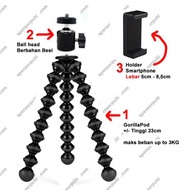 Paket Gorilla Pod tripod hp multifungsi iPhone Android Smartphone SLR DSLR Camera Gorila Pod Fleksib