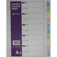 CBE 10 PLASTIC COLOUR INDEX DIVIDER
