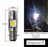 GARANSI LAMPU MOTOR IMPORT BOHLAM LED LAMPU DEPAN MOTOR H6  2 SISI AC DC WARNA PUTIH TERANG UNIVERSA