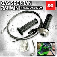 HITAM Spontaneous GAS + 190 CM GAS CABLE SELONGSONG MOTORCYCLE GAS HANDLE SLONGSOLNG SPONTANEOUS GAS