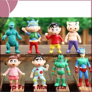 8PCS SHIN CHAN CAPE TOPPER PVC FIGIRE