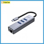 UNITEK - H1904A (GREY) 4-in-1 USB-C Aluminum Hub (3-Port USB-A + Gigabit Ethernet) 原裝行貨 4894160046345