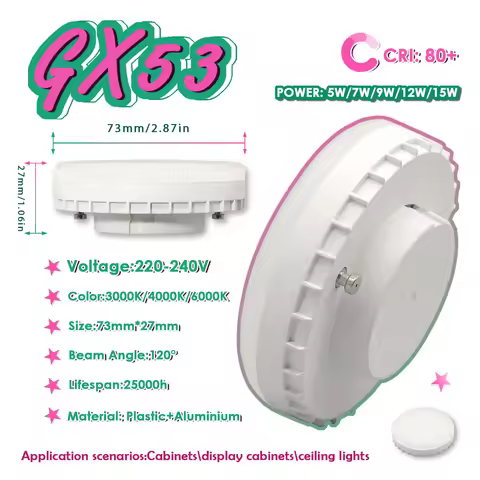 4-20pcs No Flicker GX53 LED Bulb 5W 7W 9W 12W 15W 220V Natural Light 4000K Warm White 300K, Retrofit