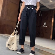 ANVERS | Women Harem Loose Style High Waist Trousers Ninth Pants P0011