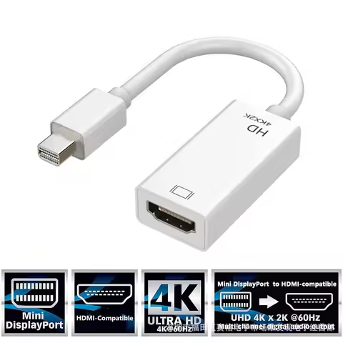 Cable adaptador Mini DisplayPort a HDMI 4K/1080P Mini DP macho a HDMI hembra Thunderbolt 2 a convert
