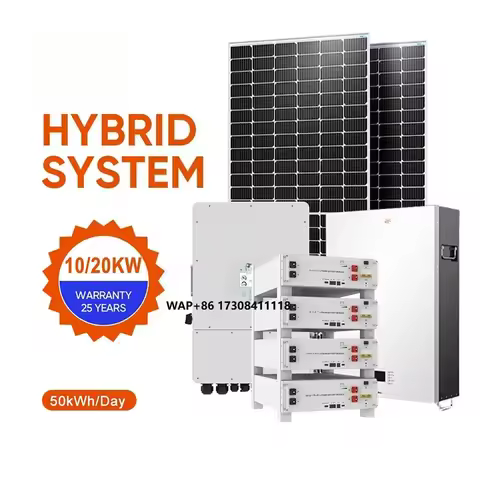 Solar Energy System 8Kw 10Kw 12Kw Complete Kits Deye Single Phase Hybrid Energy Storage Inverter and