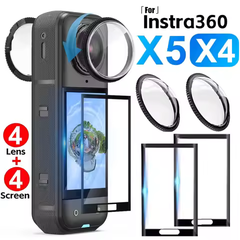 8in1 for Insta 360 X5 X4 Rotating Lens Guard with Screen Protector Anti-scratch Films for Insta360 X
