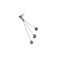 CHROME HEARTS S925 Silver Earring 克羅心 十字花 三合一 純銀 耳環 --