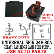 RELAY 5PIN 3B2S 12V/24V HEAVY DUTY SUITABLE FOR ALL LORRY TRUCK CAR 4X4 RELAY HEAD LAMP , FUEL PUMP 