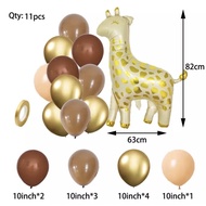 11pcs CREAM GIRAFFE BALLOON PACKAGE