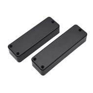 2Pcs 3 Hole Electric Bass Pickup Sealed Cover Solid ABS Pickup Cover 100/108.5x32x20.1mm Black