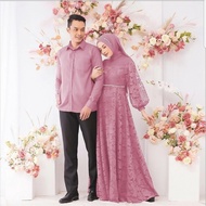 Zulaikha Mutiara Brokat Couple Gs Ayah Ibu Keluarga Baju Maxi Couple