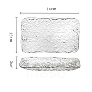 Inaso Piring Hias Transparan Model Abstrak Piring Buah Makanan Penyaji Snack Piring Bulat Persegi Ku