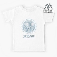 Titanic Sinking Vintage Poster Cruise Ship Atlantic Ocean Voyage Kids T-Shirt - Unisex #535
