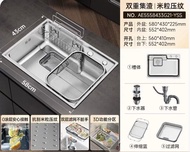 箭牌304不鏽鋼廚房日式水槽大單槽洗菜盆 家用台下盆洗碗槽