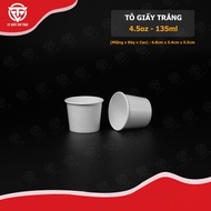 Carton of 1000c Paper bowls 4.5oz 135ml 2pe, for hot and cold, panna cotta, dipping sauce, drinks,