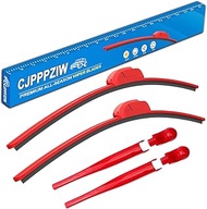 CJPPPZIW® Windshield Wiper Blades-16"+16" and Windshield Wipers Arm Cover Trim Front Window Wiper Co