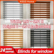 【Ready stock】1.97 ~ 5.91ft 🚀Roller blinds Korean | Bidai Tingkap Zebra | Premium Blind | Day & Night
