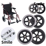 SMILE Shoppin Cart Wheels, 6/7/8Inch Rubber Solid Tire Wheel, Anti Slip Replacement Wheelchair Caster
