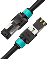 LINKUP - [Tested with Versiv CableAnalyzer] Cat7 Ethernet Patch Cable -25 FT (1 Pack) 10G Double Shi