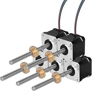 5 Pack Nema 17 Stepper Motor TR8x8 100mm with T8 Lead Screw 2 Phase 1.8‌°‌ High Torque 0.44Nm (62.31