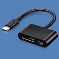 Adapter Type C 3 in 1 To USB SD Card TF Card Kabel OTG Adapter 2 in 1 Type C + Micro USB Cable Nylon
