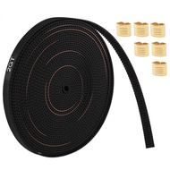 6 mm Quick Maintenance Wear - Resistant Robust Construction GT2 Timing Belt with Brass Buckles, Easy