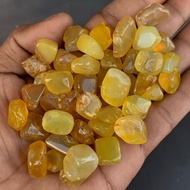 Original yellow agate tumble stone natural yellow agate crystal stone/ yellow agate stone/