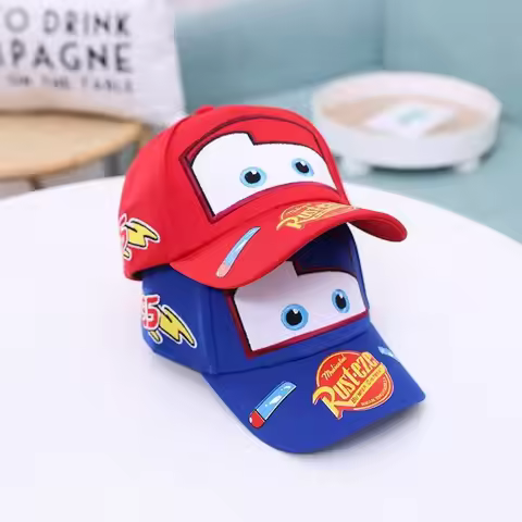 Lightning McQueen spring, autumn and summer children's hat cartoon Cars peaked hat sun protection ca