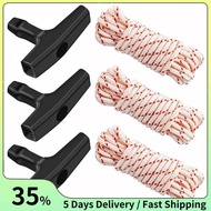 3Pack 10 Ft X 9/64in(3.5mm) Pull Cord Rope with StarterHandle, Braided Ropes with High Tensile Stren