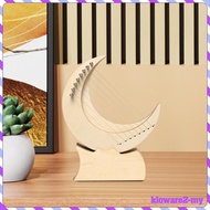 [KlowareafMY] Lyre Harps 8 String Moon Lyre for Beginners with Wood Stand Single Board Lyre Soft Sou