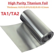 1pc TA1/TA2 Titanium Foil Silver Thin Ti Sheet High Purity Metal Square Plate Sheet Foil Craft 0.1mm