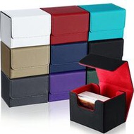 Card Deck Box For Trading Cards, MTG Commander Deck Box Holds 100+ Single Sleeved Cards, Leather Mag