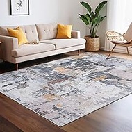 GlowSol Washable Area Rugs 8x10 Rugs Abstract Modern Large Rugs for Living Room Stain Resistant Carp