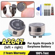 2pcs A2647 Earphones battery for Apple Airpods3 Air pods 3 A2565 A2564 airpods 3 3rd replacement bat