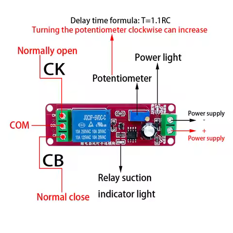 NE555 DK555 Timer Switch Adjustable Disconnect Module Time delay relay Module DC 12V Delay relay shi