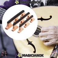 MAGICIANOK String Banjo Bridge, Wooden Musical Instrument Banjo Bridge Parts, Maple Ebony 5 Strings 