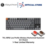 KEYCHRON K1 MAX TKL 80% 87 KEYS LOW PROFILE WIRELESS MECHANICAL KEYBOARD - RED SWITCH / BROWN SWITCH