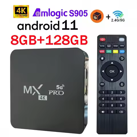 MX-PRO TV Box 8GB 128GB Smart Android 11 Support 4k HD 5G 4G Dual WiFi H.256 3D Video Media Player A