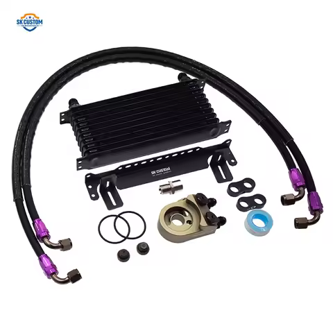 MSFor Honda K20 K24 FD2 FK2 FK8 Civic Engine Radiator Cooler Kit With Thermostat Oil Filter Adapter