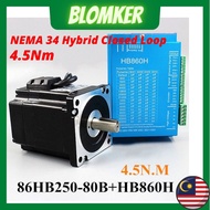 1Set Nema34 Closed Loop Servo motor Motor Kits Closed-Loop Driver HB860H+86HB250-80B 4.5N.m 86mm mot