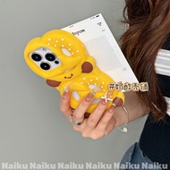 卡通iPhone16Pro手机壳苹果15搞怪14趣味13pm创意食物12碱水面包2025.7.3