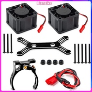 RC Car Upgrade Dual Cooling Fan 4985 1717 Motor Heat Sink Kit for 1/5   6S 8S  KRATON Outcast Black