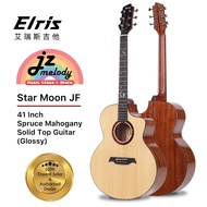 Elris Star Moon JF Acoustic Guitar 41 inch Spruce Mahogany Solid Top Guitar + Bag (with / without G0 pickup)