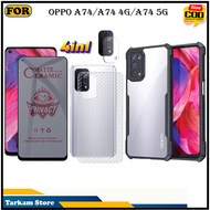 4IN1 Tempered Glass Oppo A74 A74 4G A74 5G Anti-Scratch Glass Full Cover Screen Protector Elegant