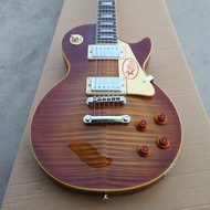 Gibson Les Paul Standard Guitar Store OEM กีตาร์ Tiger Flame กีตาร์ไฟฟ้ามาตรฐาน