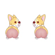 Stiker anti-collision pintu mobil Pintu Anti-Kolision Kartun Penyembut Kereta Butt Cute Silicone 3D 