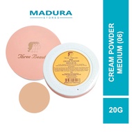 Three Beauties Cream Powder Medium (06) 20g (Bedak Compact)